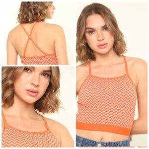 Bershka Ribbed Cropped Tank
